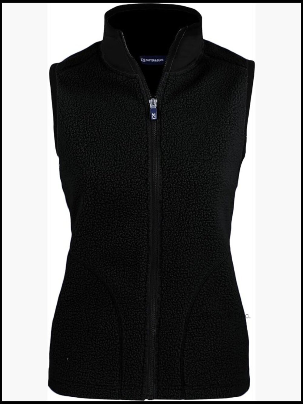Recycled Polyester Sherpa Fleece Full Zip Vest with Pockets